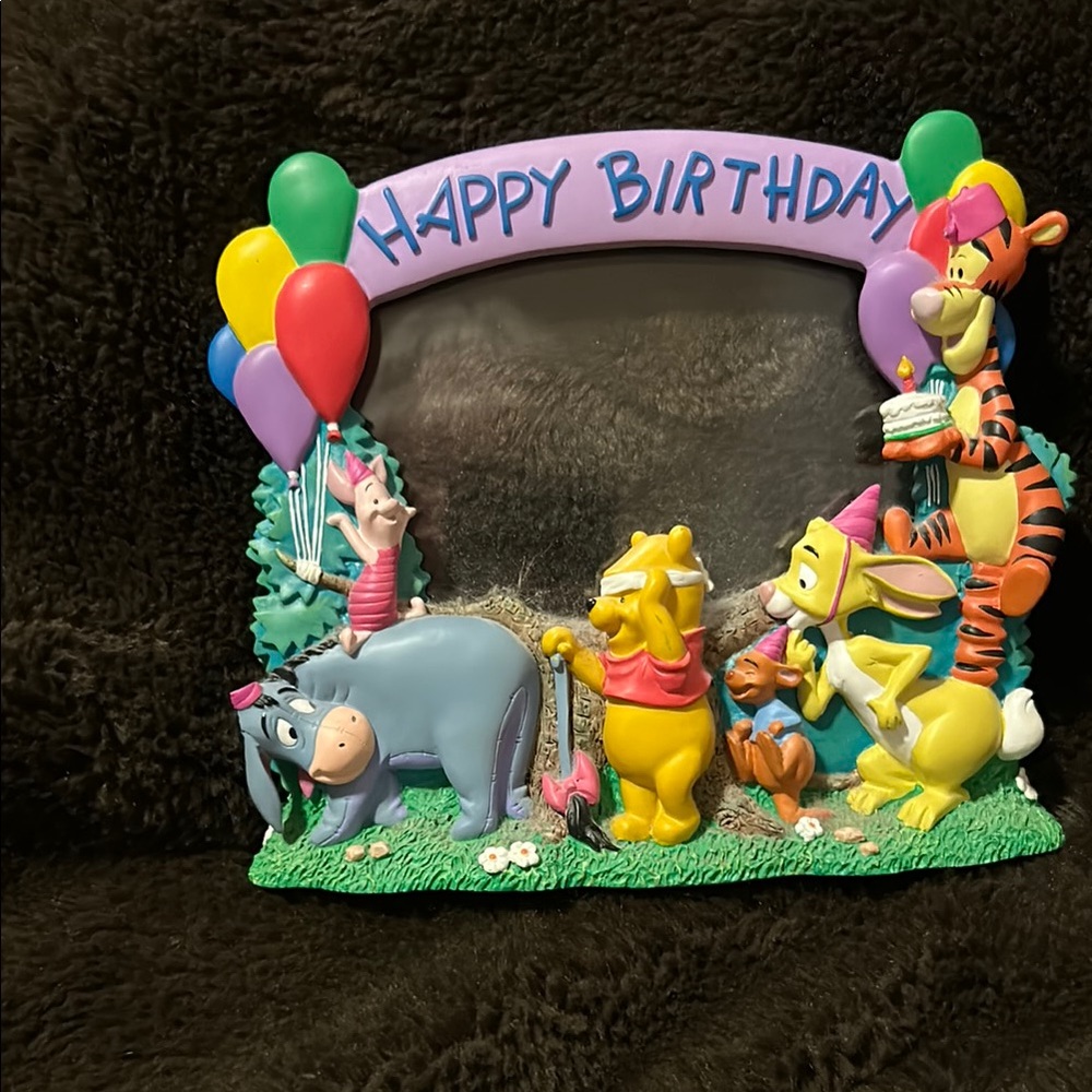 Disney Winnie the Pooh Happy Birthday Frame 6 1/2 by 6 1/2 - Picture 1 of 9